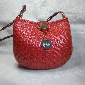 RODO Italy Vintage Red Wicker Purse